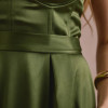 VESTIDO DE FESTA T.Q.C CORSET COM FAIXA LAÇO IVANA - VERDE OLIVA