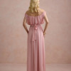 VESTIDO BIA OFF SHOULDER CHIFFON - ROSA