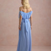 VESTIDO BIA OFF SHOULDER CHIFFON - AZUL SERENITY