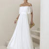 VESTIDO BIA OFF SHOULDER CHIFFON - OFF WHITE