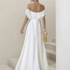 VESTIDO BIA OFF SHOULDER CHIFFON - OFF WHITE