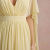 VESTIDO DE FESTA ANGELINA MANGA CAPA - AMARELO