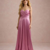 VESTIDO DE FESTA ÂNGELA CREPE ACETINADO - ROSA