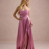 VESTIDO DE FESTA ÂNGELA CREPE ACETINADO - ROSA