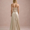 VESTIDO DE FESTA ÂNGELA CREPE ACETINADO - CHAMPAGNE