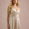VESTIDO DE FESTA ÂNGELA CREPE ACETINADO - CHAMPAGNE