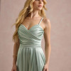 VESTIDO DE FESTA ÂNGELA CREPE ACETINADO - VERDE MENTA