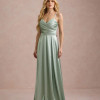 VESTIDO DE FESTA ÂNGELA CREPE ACETINADO - VERDE MENTA
