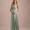 VESTIDO DE FESTA ÂNGELA CREPE ACETINADO - VERDE MENTA