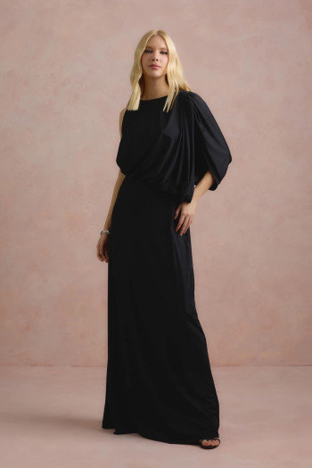 VESTIDO DE FESTA FILIPINAS JERSEY - PRETO