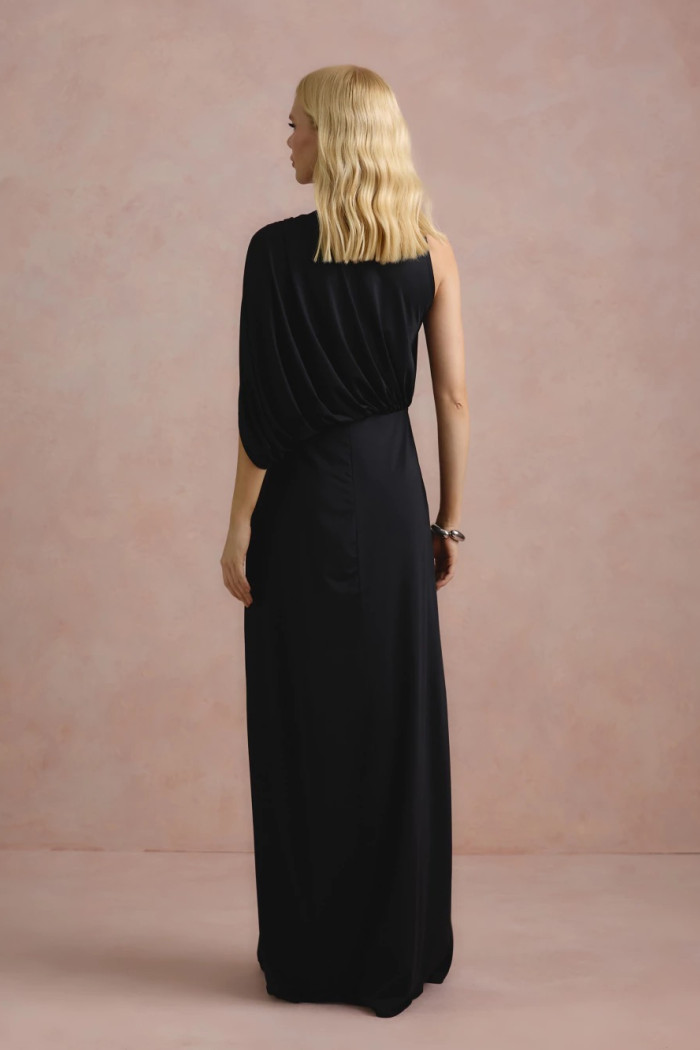 VESTIDO DE FESTA FILIPINAS JERSEY - PRETO