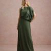 VESTIDO DE FESTA FILIPINAS JERSEY - VERDE OLIVA