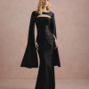 VESTIDO DE FESTA CAPA REMOVÍVEL RAVELLO - PRETO