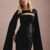 VESTIDO DE FESTA CAPA REMOVÍVEL RAVELLO - PRETO