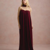 VESTIDO LONGO FIORELLA FAIXA CHOKER - VINHO