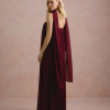 VESTIDO LONGO FIORELLA FAIXA CHOKER - VINHO