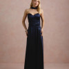 VESTIDO DE FESTA GIOVANA CREPE ACETINADO FAIXA CHOKER - AZUL MARINHO