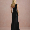 VESTIDO DE FESTA GLAM CREPE ACETINADO - PRETO