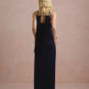 VESTIDO DE FESTA LUNA TULE LUREX CHOKER - AZUL MARINHO