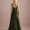 VESTIDO DE FESTA NORUEGA CREPE ACETINADO - VERDE OLIVA