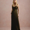 VESTIDO DE FESTA TANGARÁ PLISSADO - VERDE OLIVA