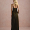 VESTIDO DE FESTA TANGARÁ PLISSADO - VERDE OLIVA