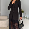 BLAZER CATHERINE BOTÃO PÉROLAS FINESSE - PRETO