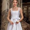 VESTIDO MIDI SINGAPURA ZIBELINE FAIXA AMARRAÇÃO NOIVINHAS - OFF WHITE