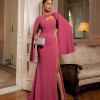 VESTIDO DE FESTA SEUL T.Q.C COM CAPA - ROSA CANELA