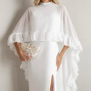 VESTIDO ÁGATA ALFAITARIA COM CAPA BABADOS NOIVINHAS - OFF WHITE