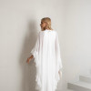VESTIDO ÁGATA ALFAITARIA COM CAPA BABADOS NOIVINHAS - OFF WHITE