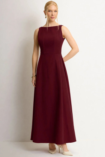 VESTIDO ELIZA LONGO MILANO - VINHO