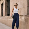 CALÇA BÉLGICA CENOURA ALFAITARIA - AZUL MARINHO