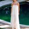 VESTIDO LONGO T.Q.C. COM MACAQUINHO - OFF WHITE