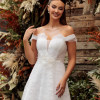 VESTIDO DOMINIQUE TULE BORDADO OMBRO A OMBRO NOIVINHAS - BRANCO