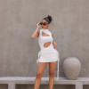 SAIA FRANZIDA TIRAS LATERAIS - OFF WHITE