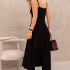 VESTIDO CAROL DECOTE V COM ALÇAS - PRETO