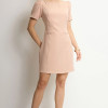 VESTIDO ALDA CURTO MANGA - BEGE