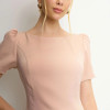 VESTIDO ALDA CURTO MANGA - BEGE