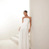 VESTIDO DE FESTA ALICE MICROTULE COM CAPA - OFF WHITE