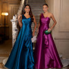 VESTIDO DE FESTA FIRENZE ZIBELINE UM OMBRO - FÚCSIA