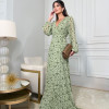 VESTIDO ESTAMPADO ARIANE MANGA LONGA - VERDE MENTA
