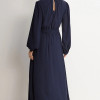 VESTIDO LONGO DARA MANGA LONGA - AZUL MARINHO