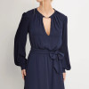 VESTIDO LONGO DARA MANGA LONGA - AZUL MARINHO