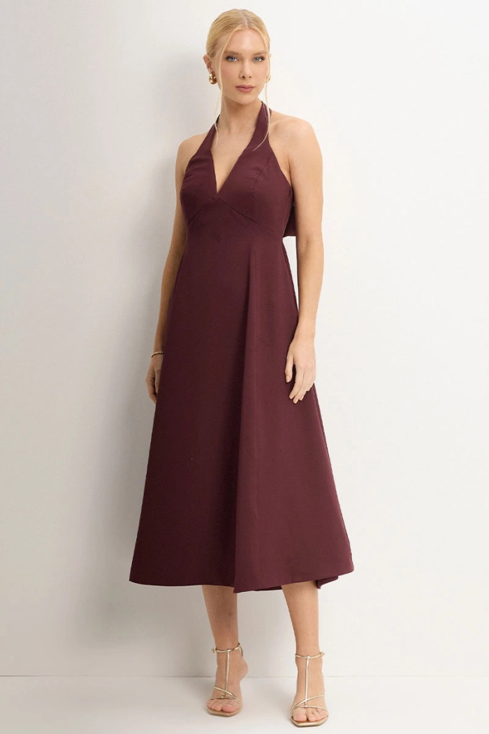VESTIDO FILOMENA MIDI - VINHO