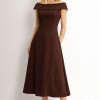 VESTIDO DARA MIDI - MARROM