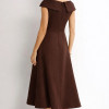 VESTIDO DARA MIDI - MARROM