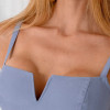 VESTIDO CAROL DECOTE V COM ALÇAS - AZUL