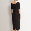 VESTIDO GEORGIA RISCA DE GIZ - PRETO