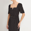 VESTIDO GEORGIA RISCA DE GIZ - PRETO